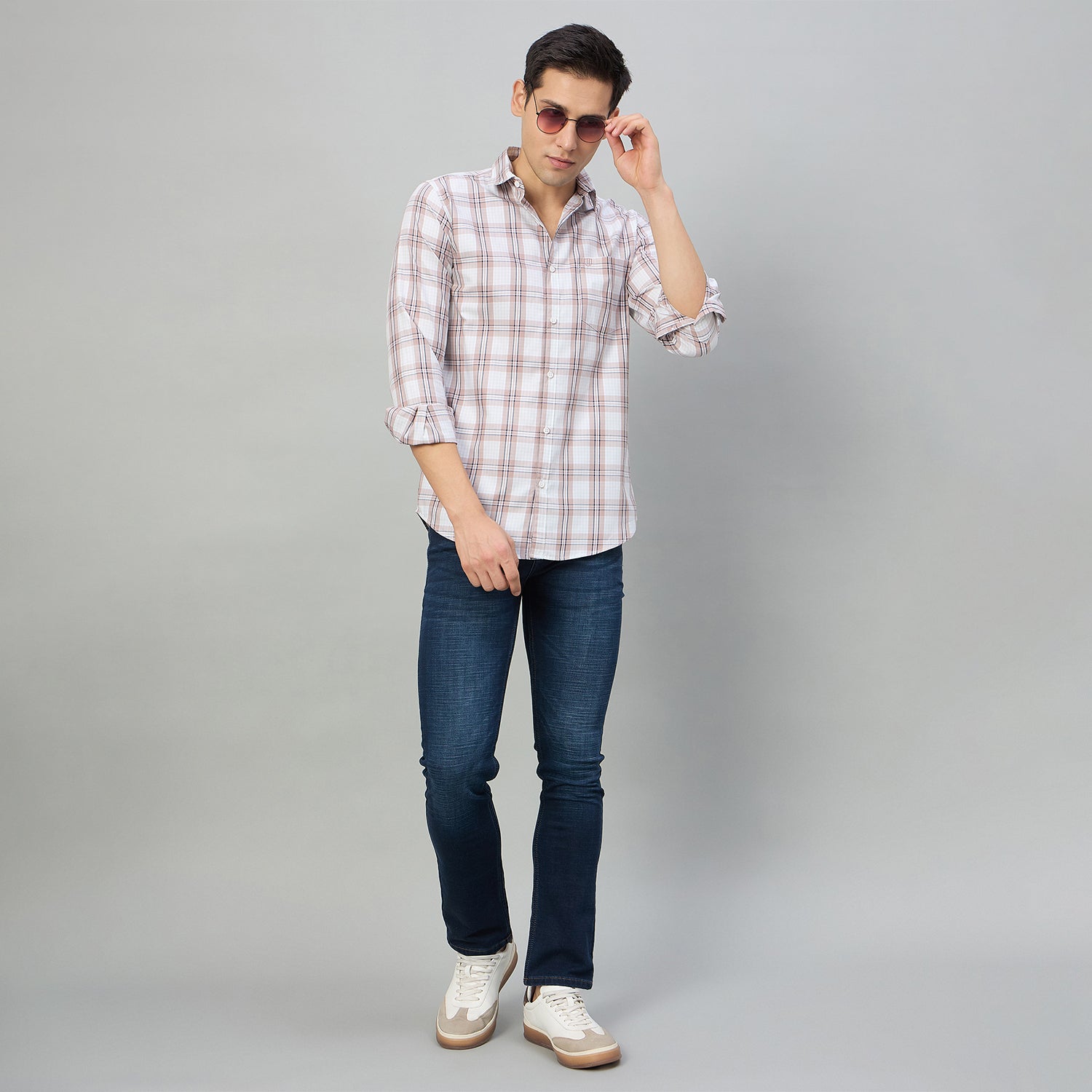 Duke Men Slim Fit Full Sleeve Oxford Cotton Shirt (SDO5CKDE)