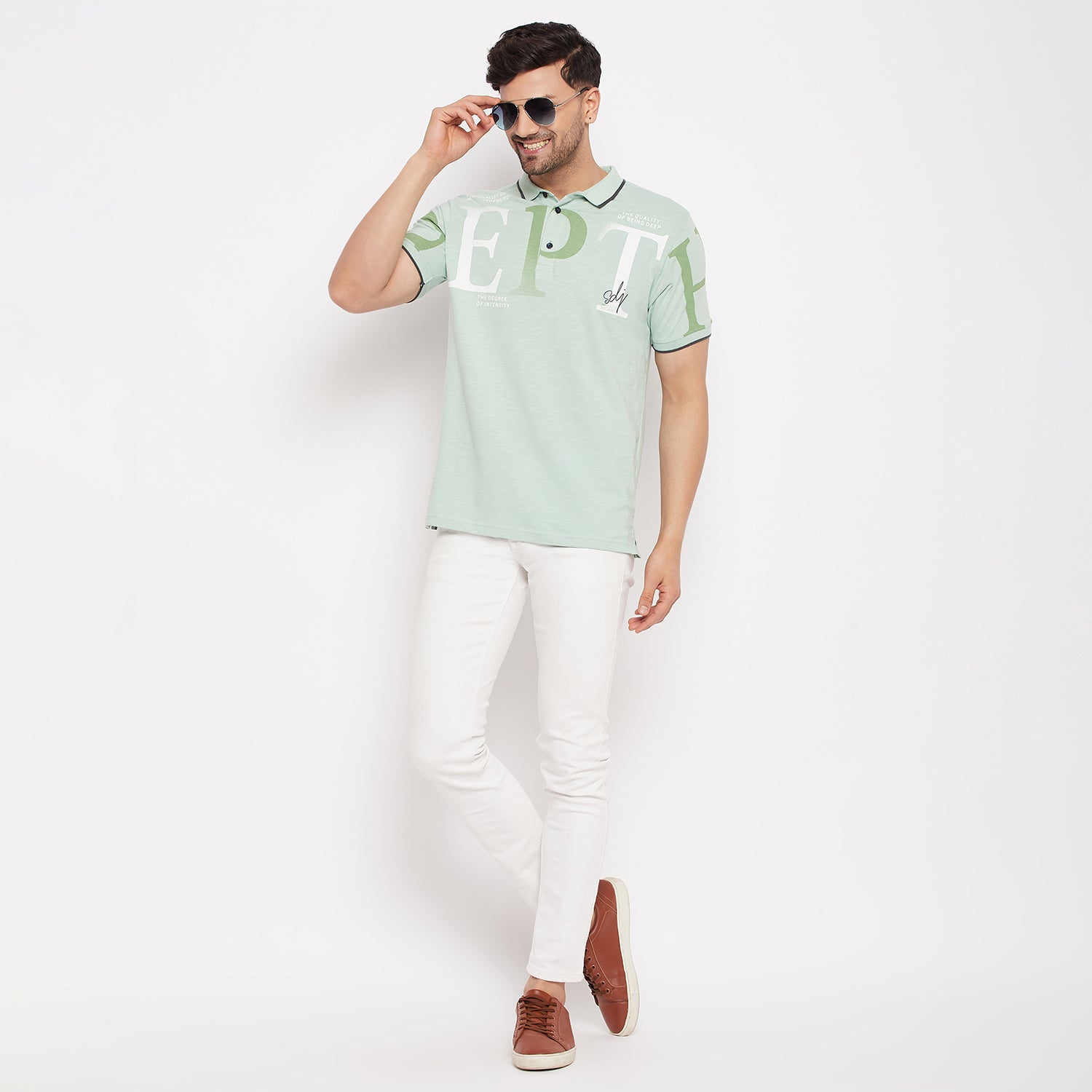 Duke Urban Men Half Sleeve Polo Neck Cotton T-shirt (LF5782)