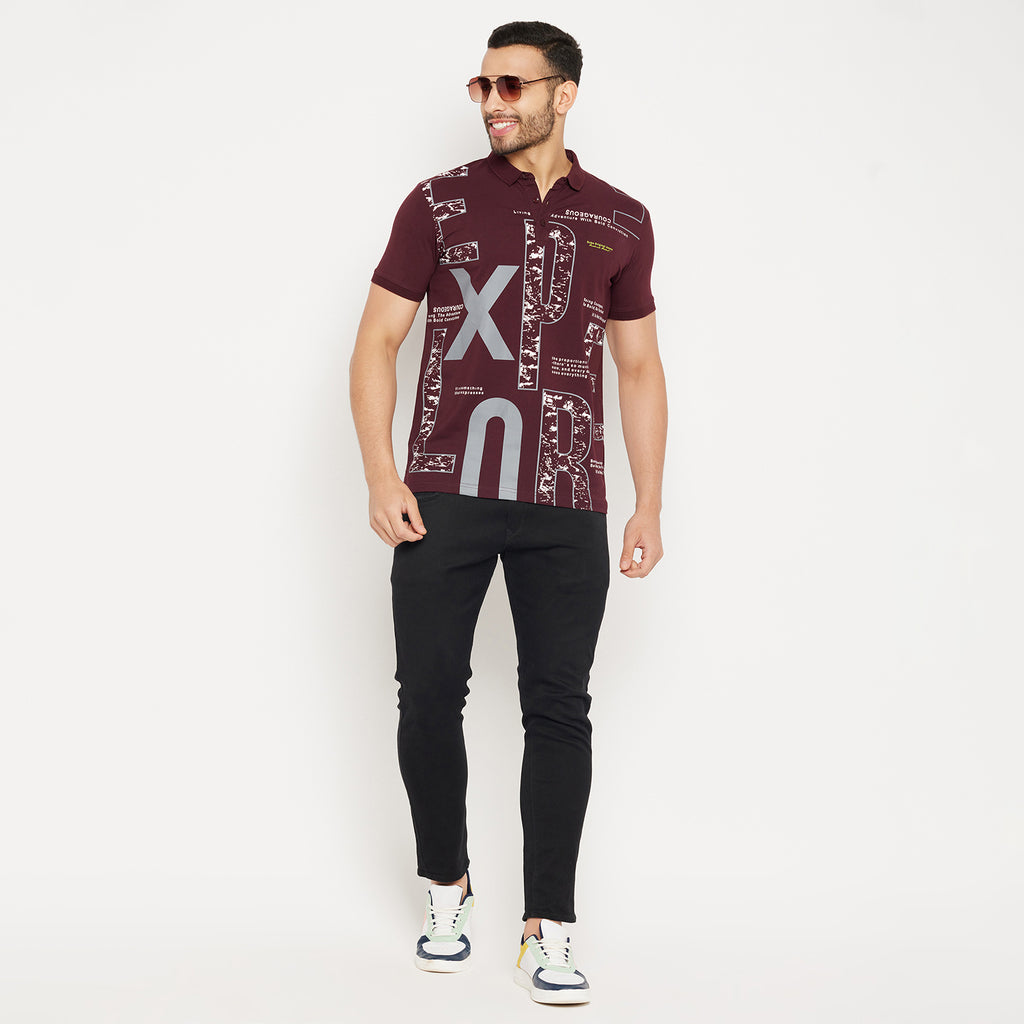 Duke Stardust Men Half Sleeve Polo Neck Cotton T-shirt (4388)