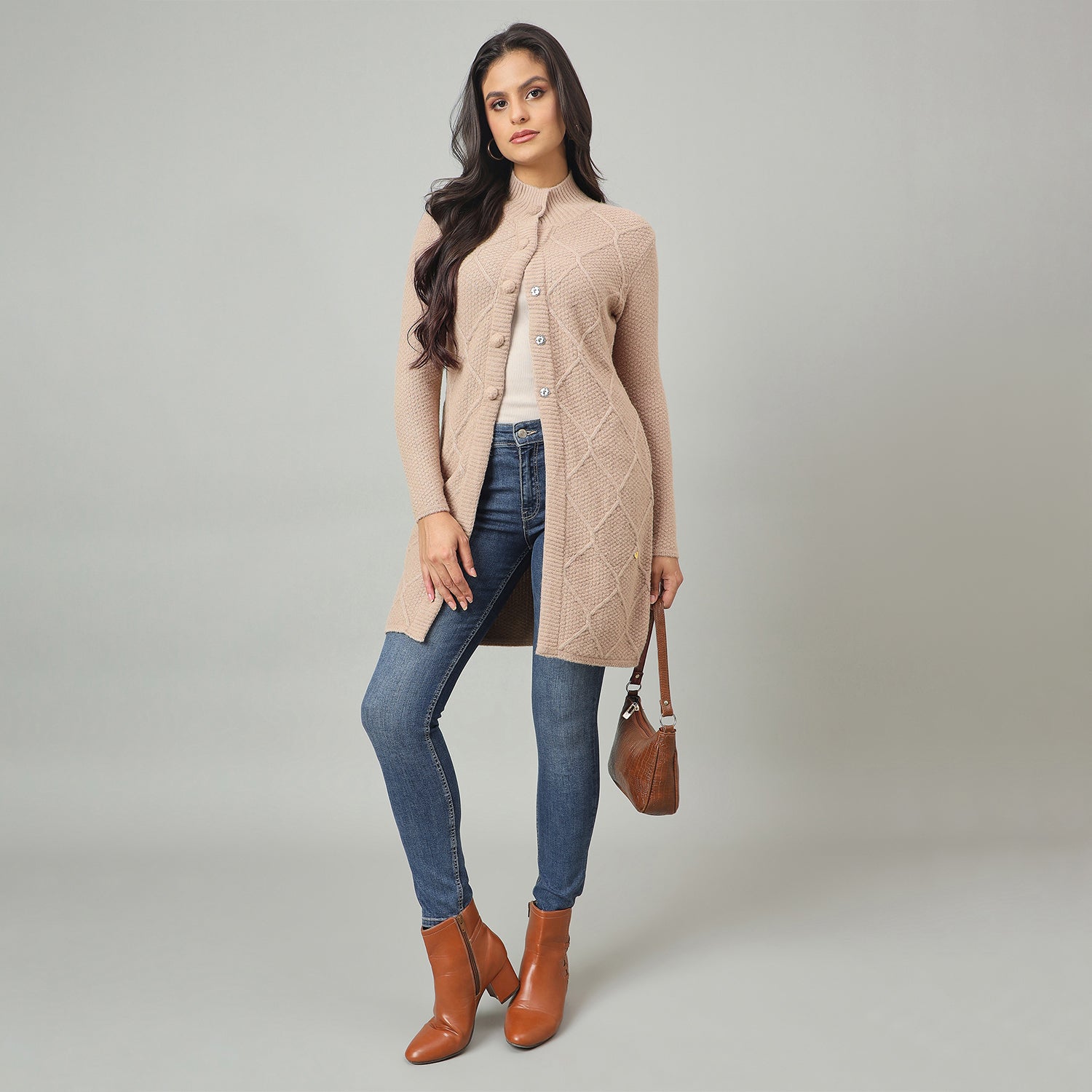 Duke Urban Women Long Coat Regular Sweater (SDS1335)