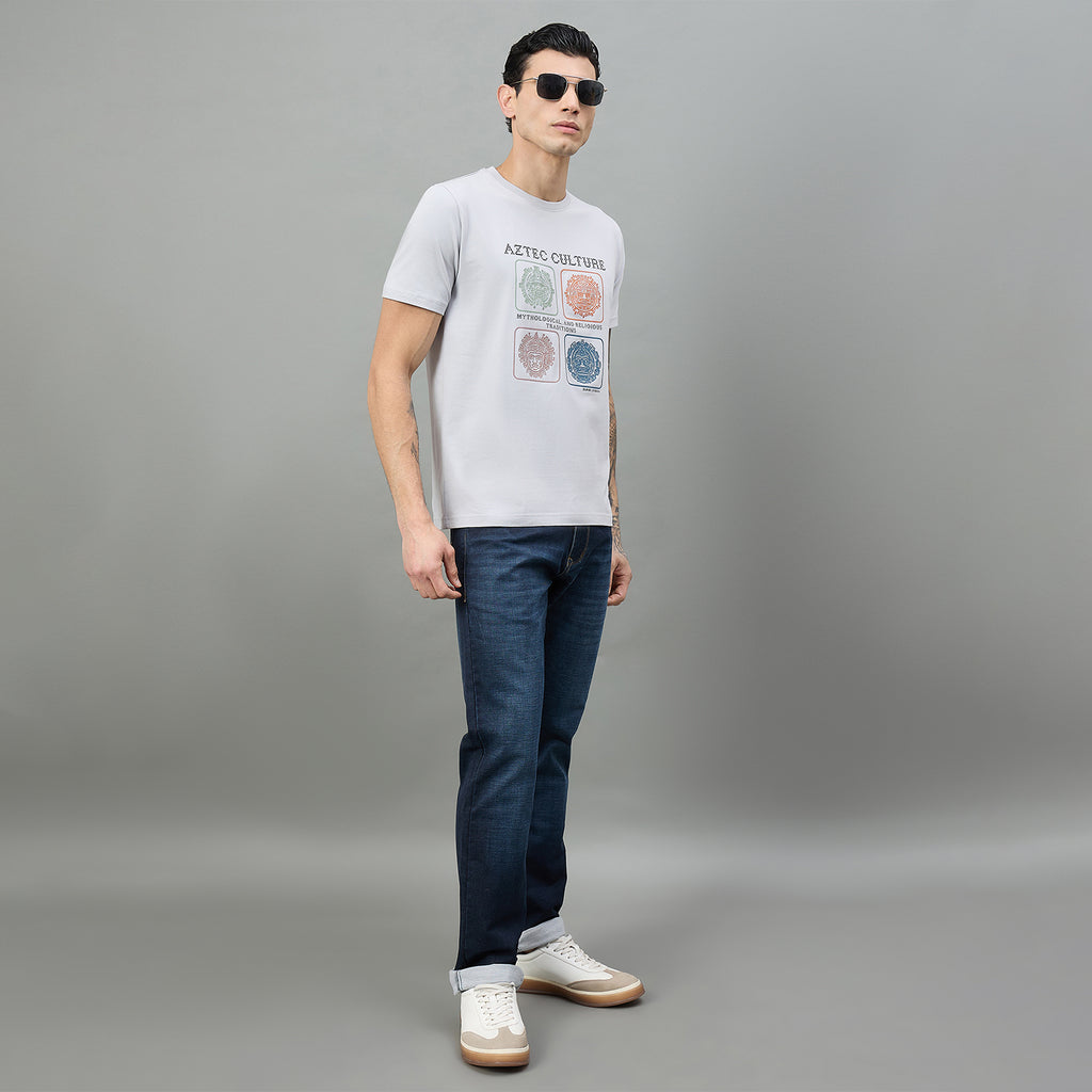 Duke Urban Men Graphic Print Half Sleeve Round Neck Casual Tshirt (LF7546)