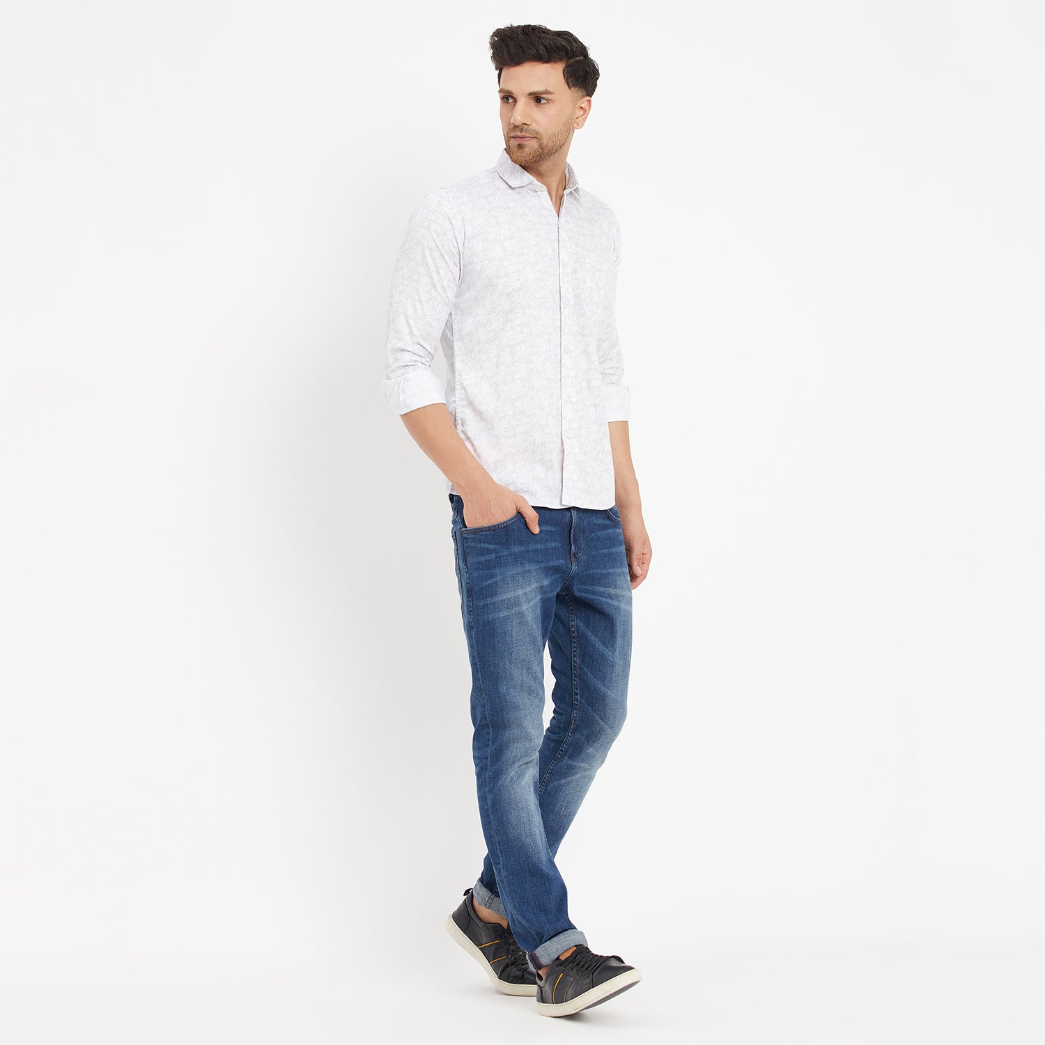 Duke Stardust Men Full Sleeve Cotton Shirt (SDO8PRTI)