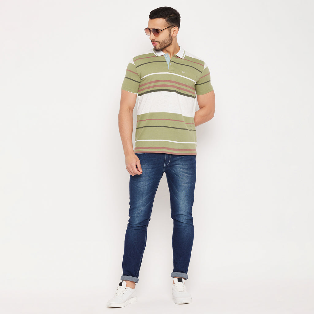 Duke Stardust Men Half Sleeve Polo Neck Cotton T-shirt (4152)