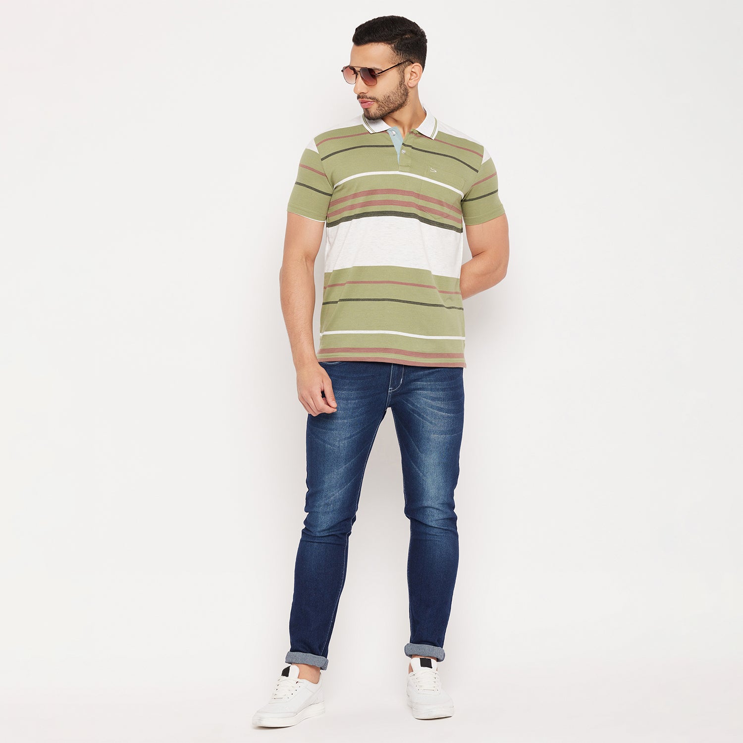 Duke Stardust Men Half Sleeve Polo Neck Cotton T-shirt (4152)