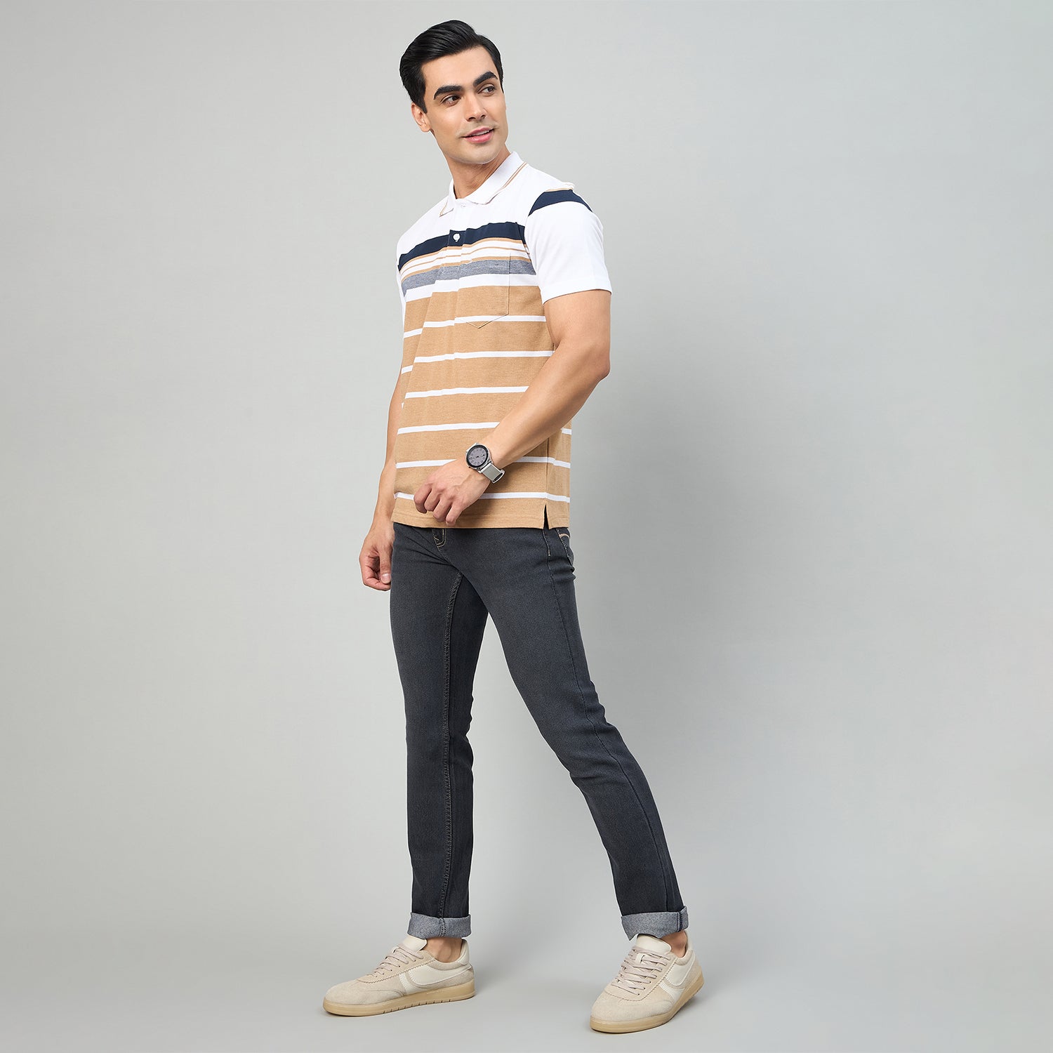 Duke Men Narrow Fit Stretchable Jeans (SD5900NR)