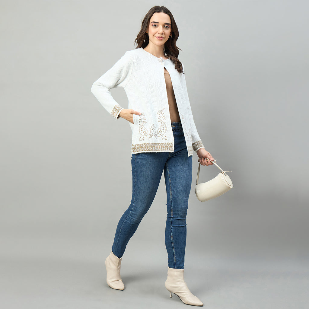 Duke Urban Women Full Sleeve Round Neck Cardigan (SDS1445)