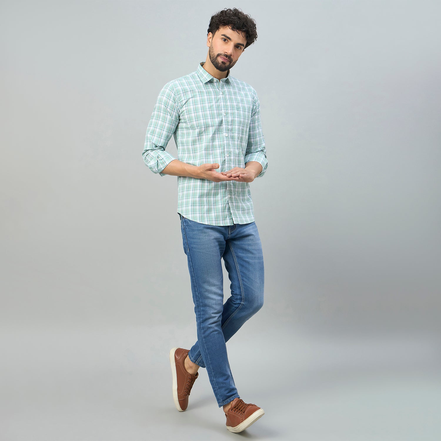 Duke Urban Men Shortstyle Checkered Shirt (SDO9CKT)