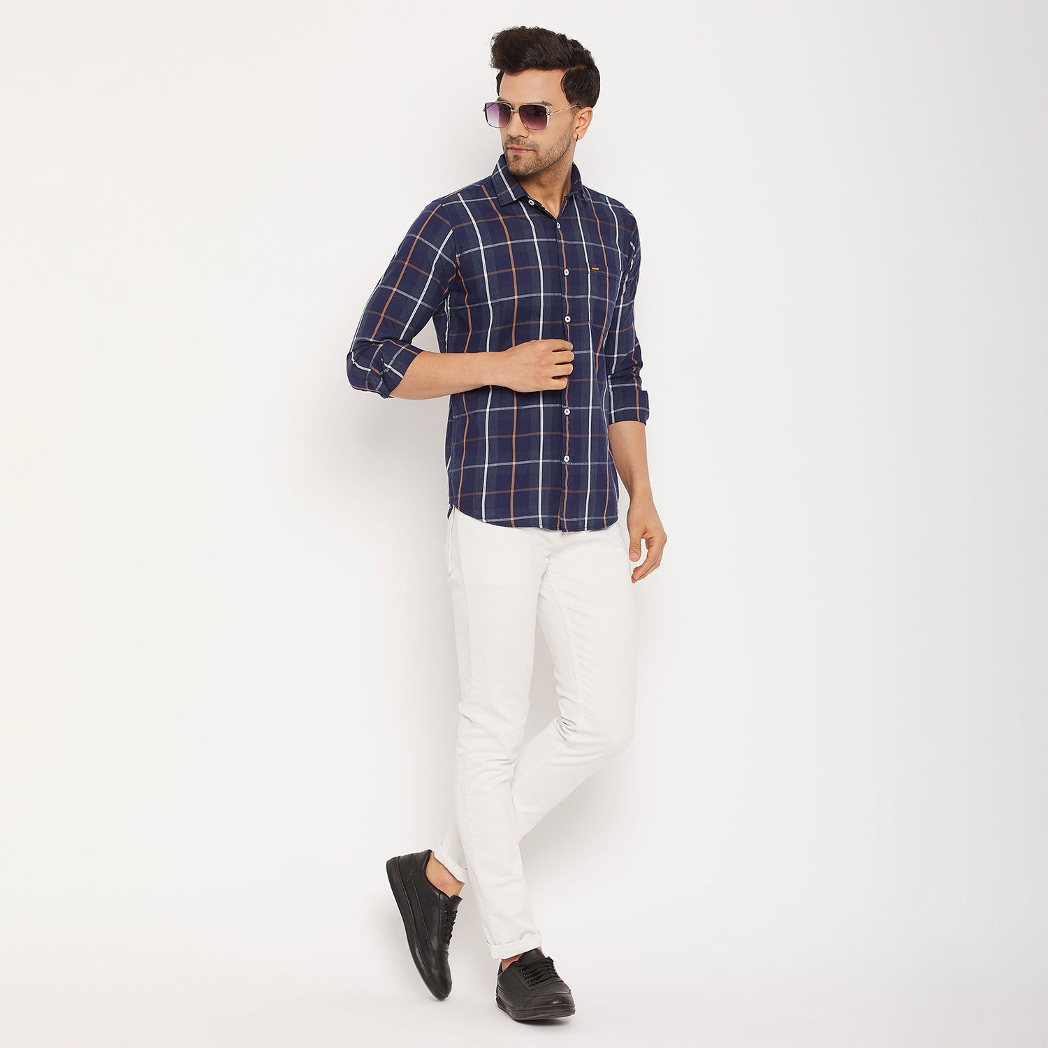 Duke Men Stardust Cotton Full Sleeve Shirt (SDO8991)