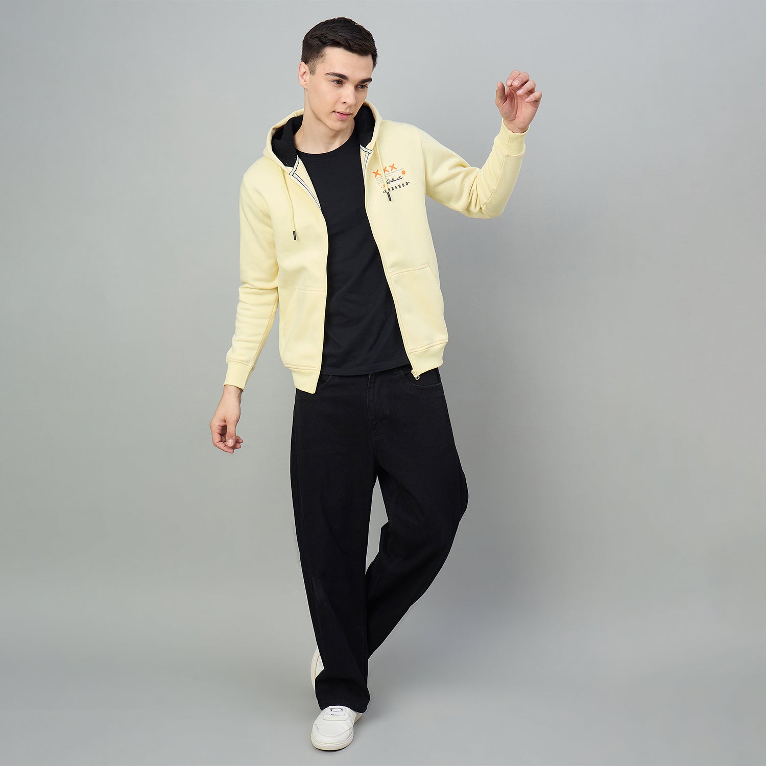 Duke Urban Men Smart Fit Hooded Zip Sweatshirt (LF6363)