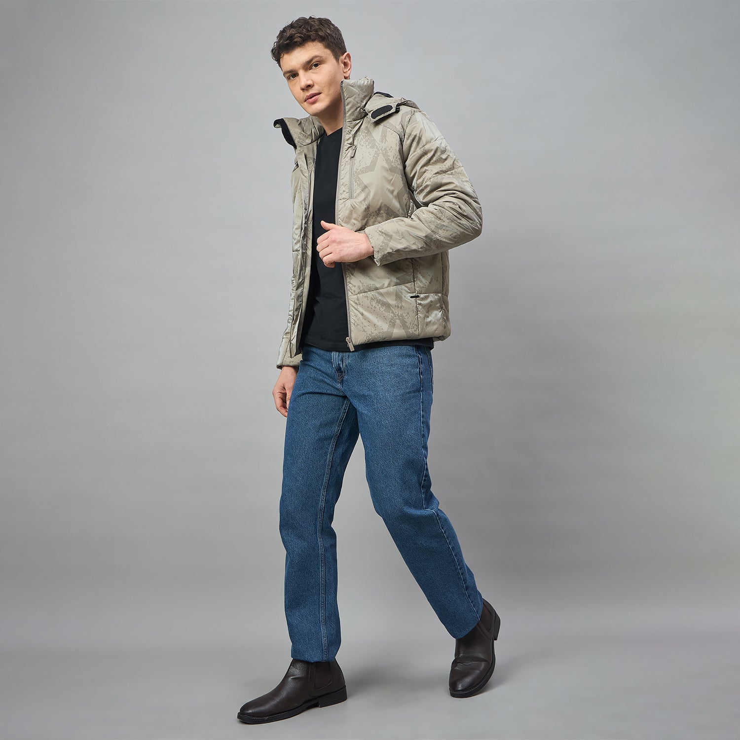 Duke Urban Men Full Sleeve Hooded Regular Jacket (SDZ2263)