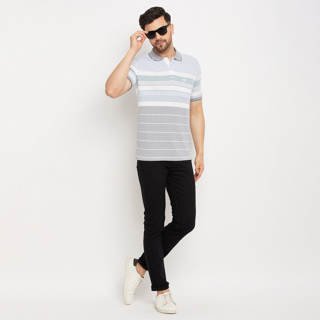 Duke Stardust Men Half Sleeve Polo Neck Cotton T-shirt (LF7017)
