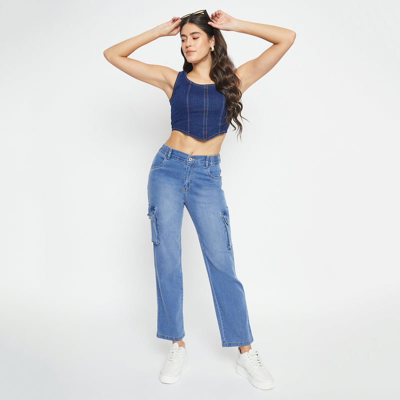 Duke Urban Women Cargo Stretchable Jeans (SDD6746)