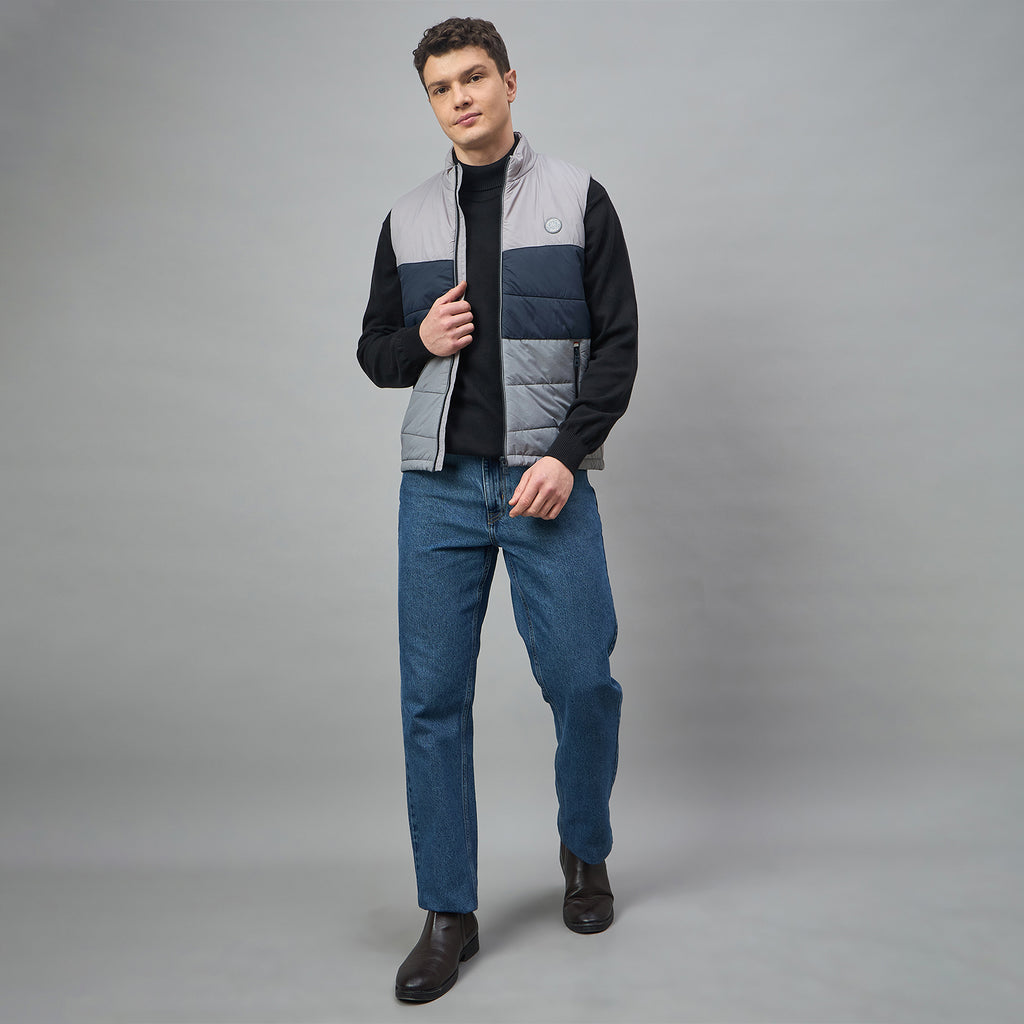 Duke Urban Men Sleeveless High Neck Bomber Jacket (SDZ2252)