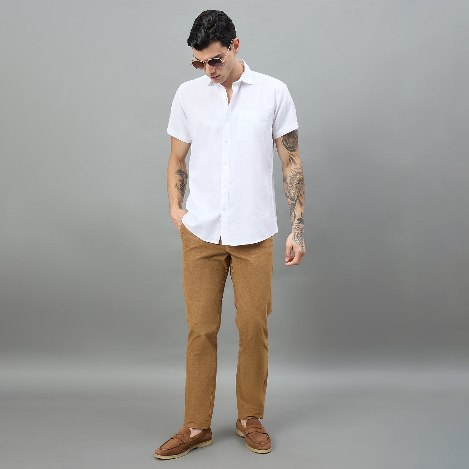 Duke Urban Men Short Style Casual Half Sleeve Shirt (SDO4PLCC)