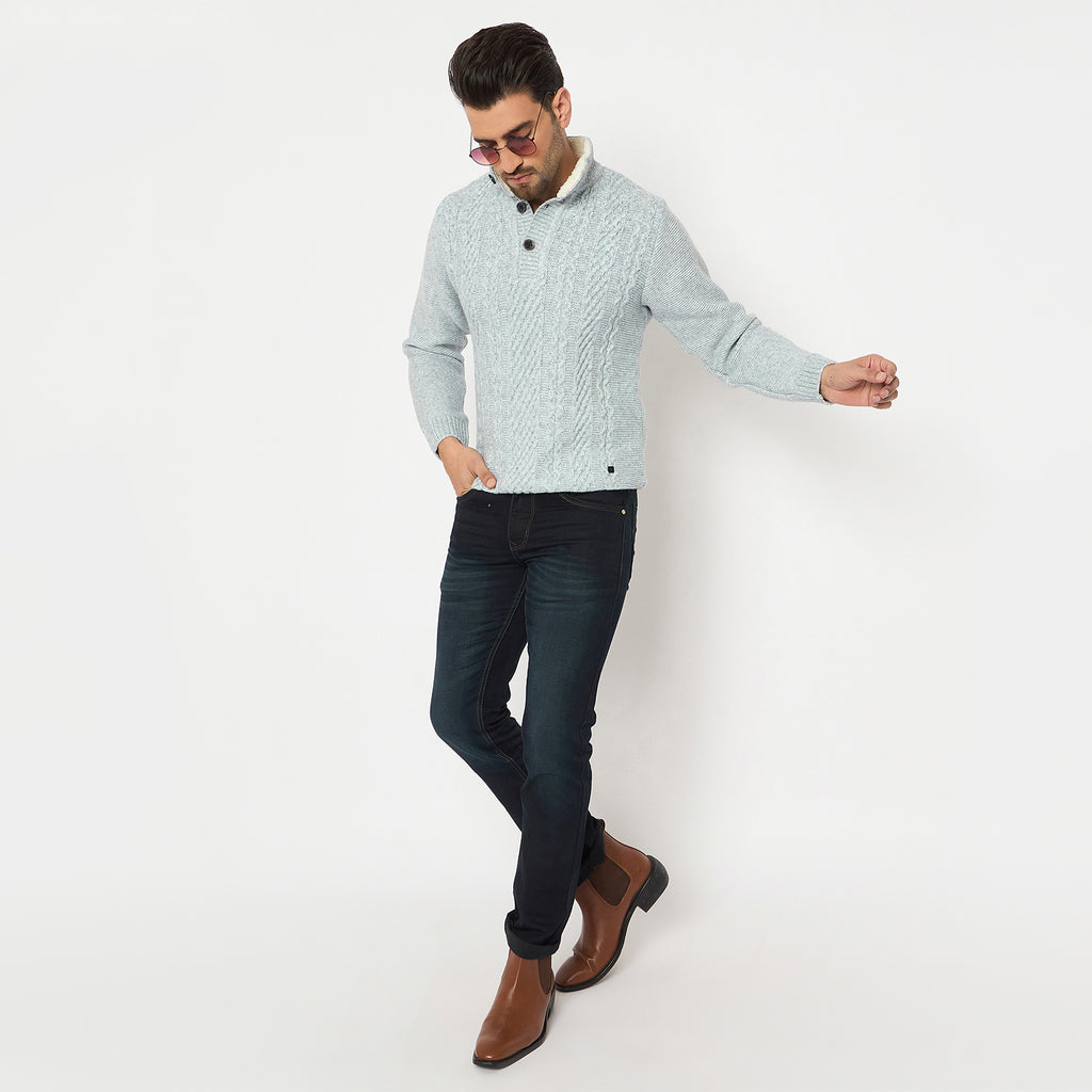 Duke Urban Men Full Sleeve Button Placket Sweater (SDS2242)