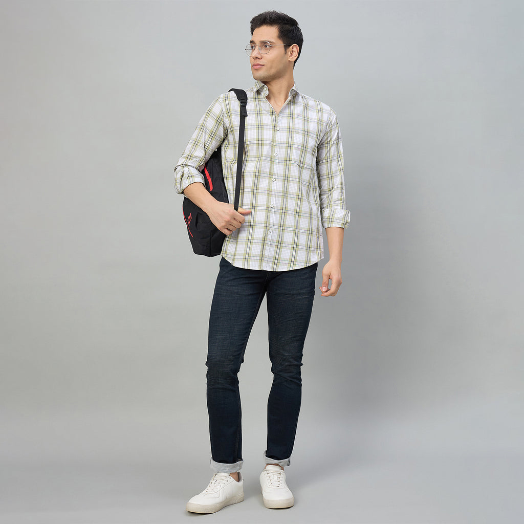 Duke Men Slim Fit Full Sleeve Oxford Cotton Shirt (SDO5CKDE)