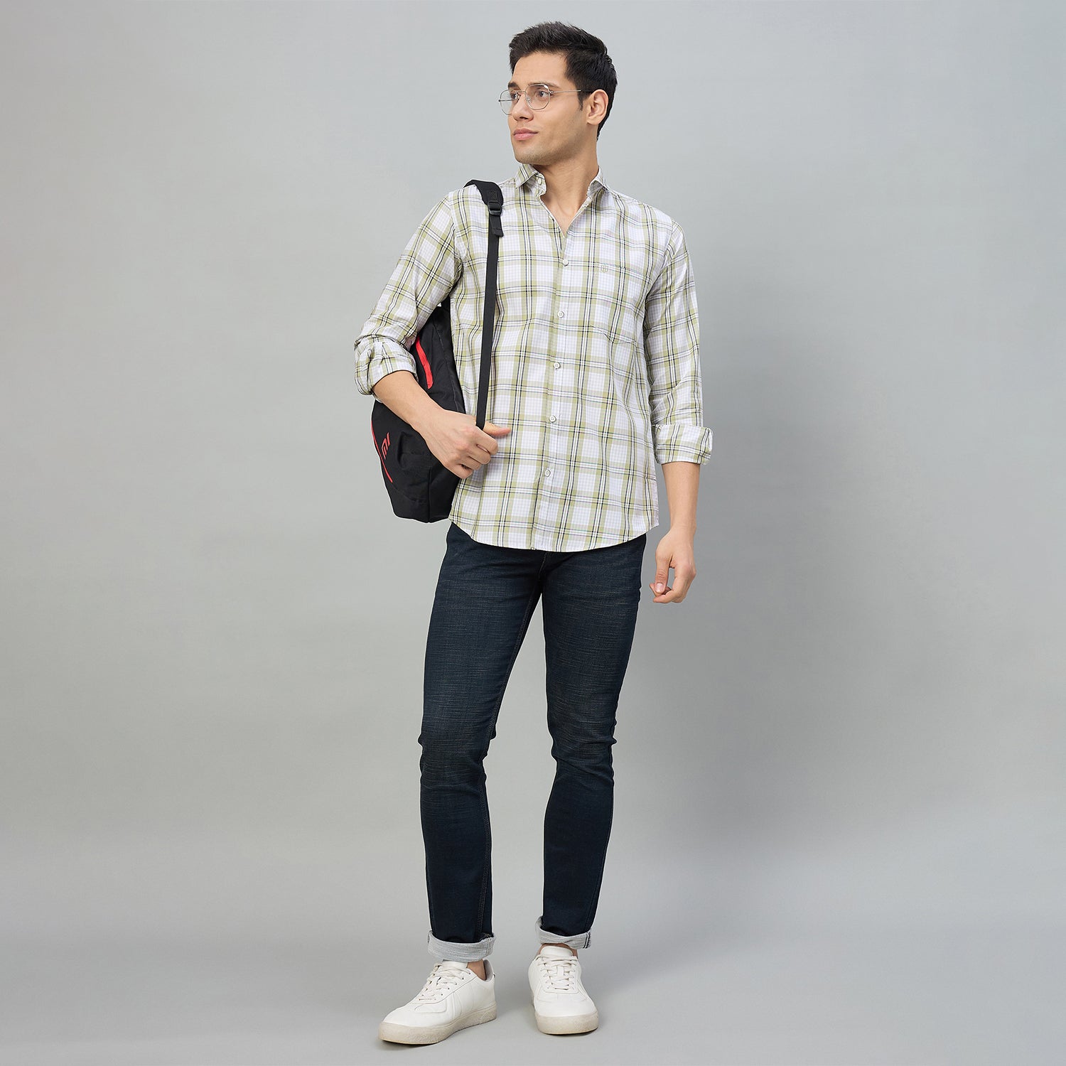 Duke Men Slim Fit Full Sleeve Oxford Cotton Shirt (SDO5CKDE)