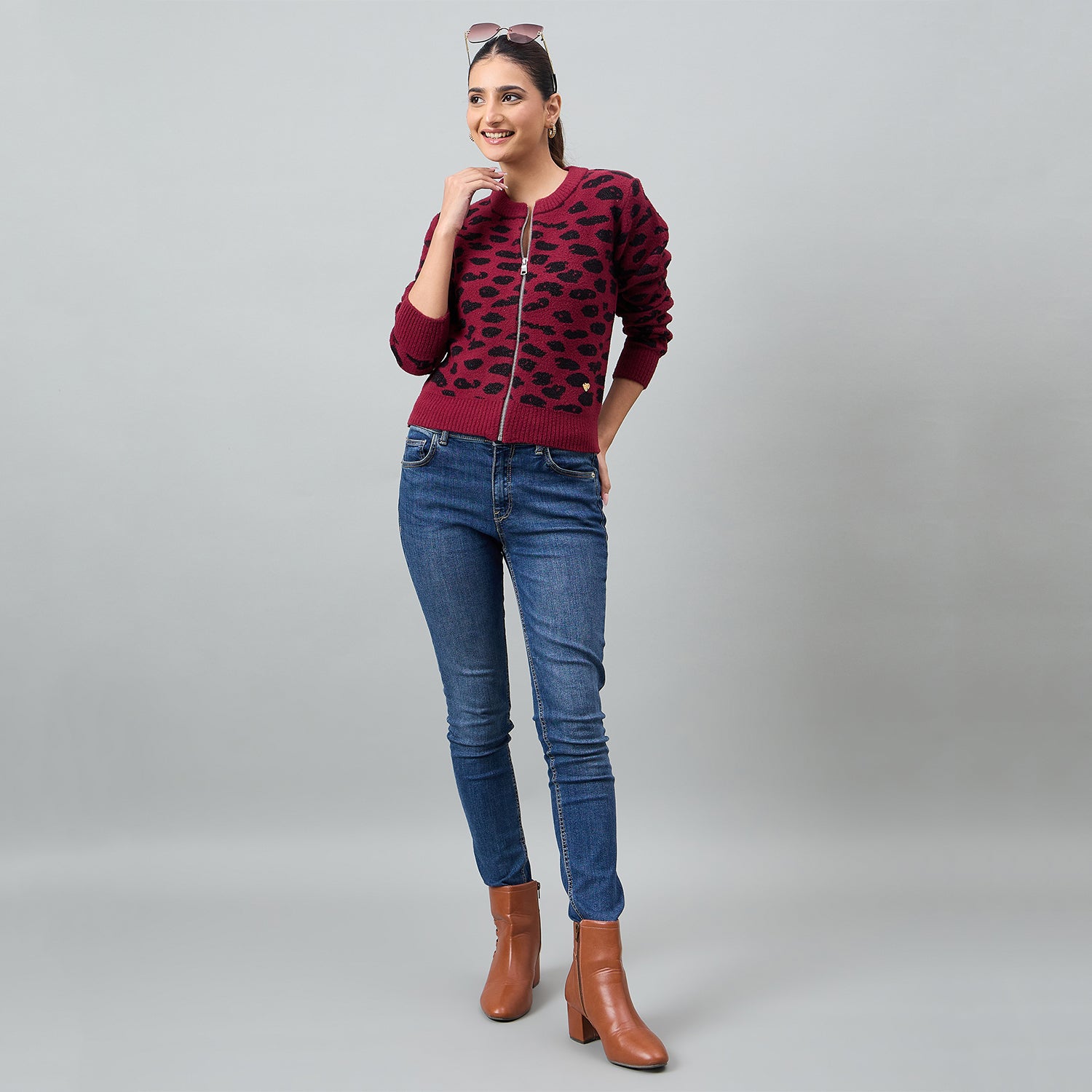 Duke Urban Women Full Sleeve Front Open Regular Cardigan (SDS1237N)