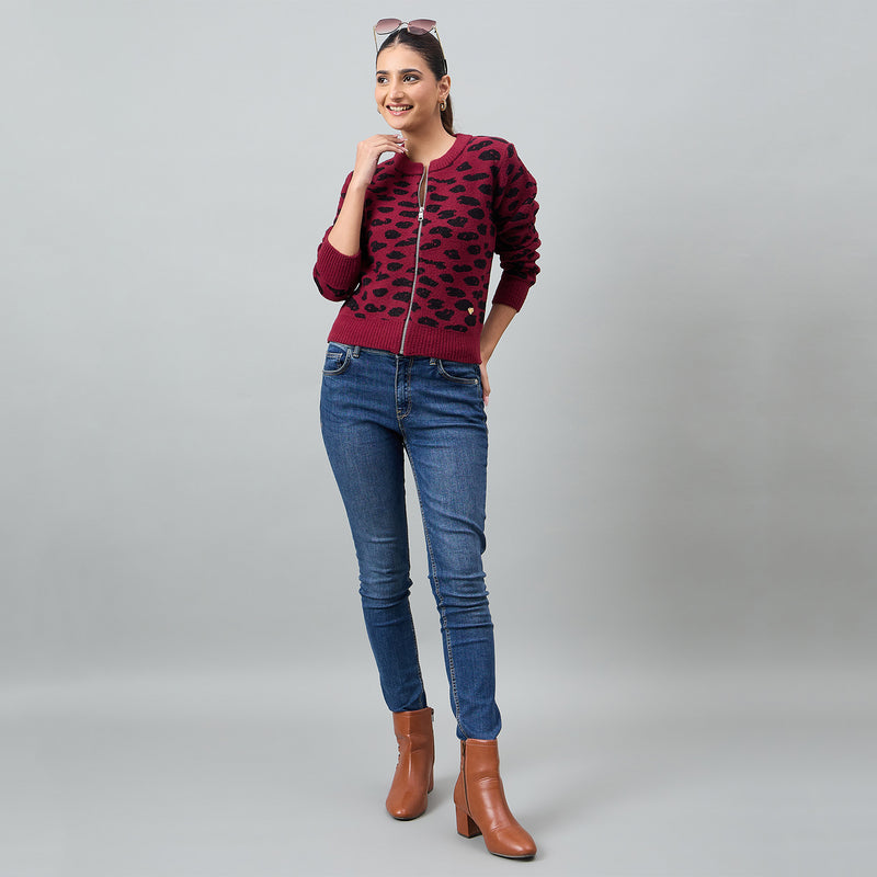 Duke Urban Women Full Sleeve Front Open Regular Cardigan (SDS1237N)