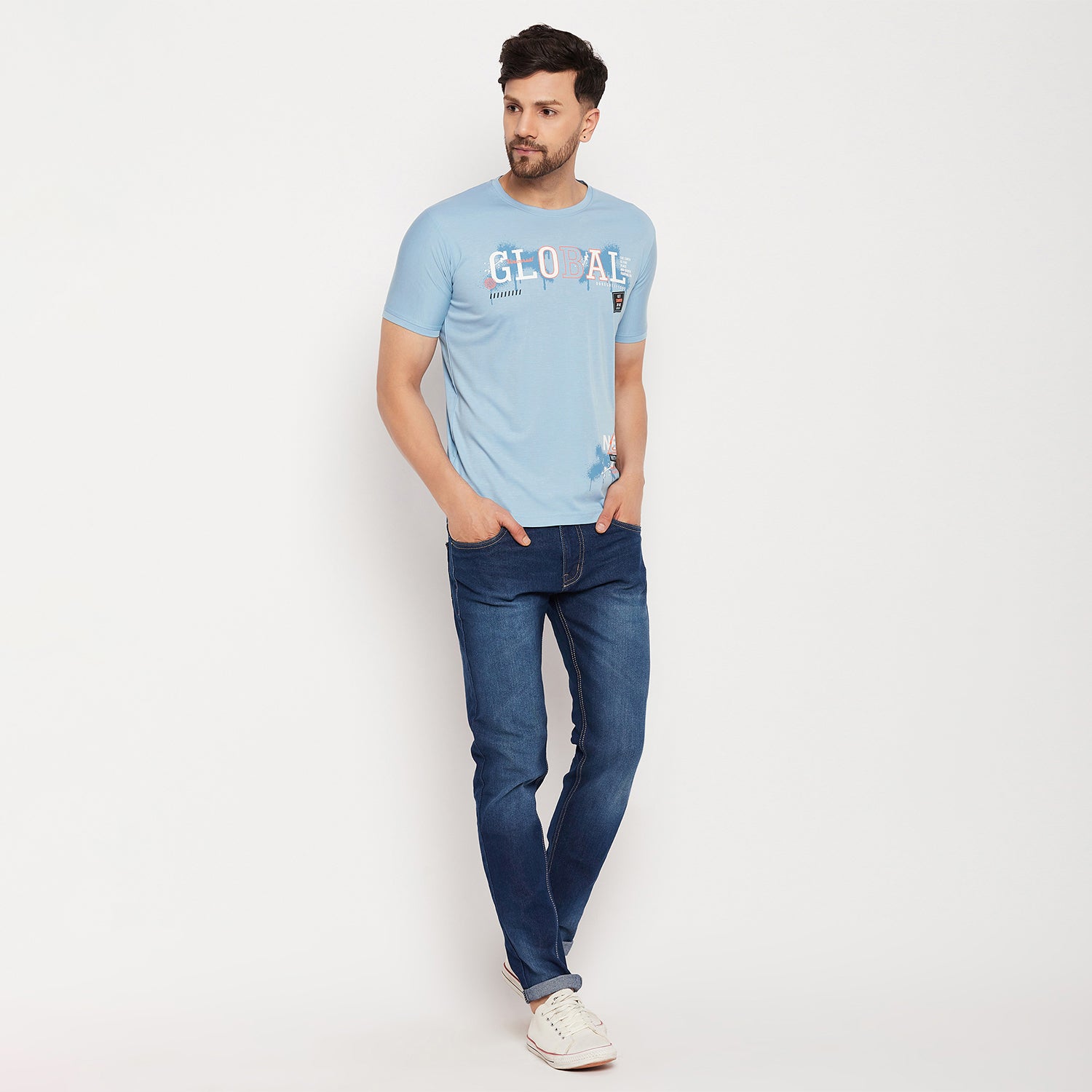 Duke Stardust Men Half Sleeve Cotton T-shirt (LF5766)