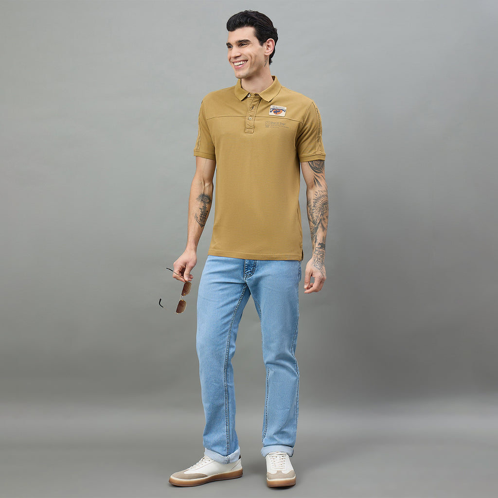 Duke Urban Men Half Sleeve Printed Slim fit Polo T-Shirt (LF7679)