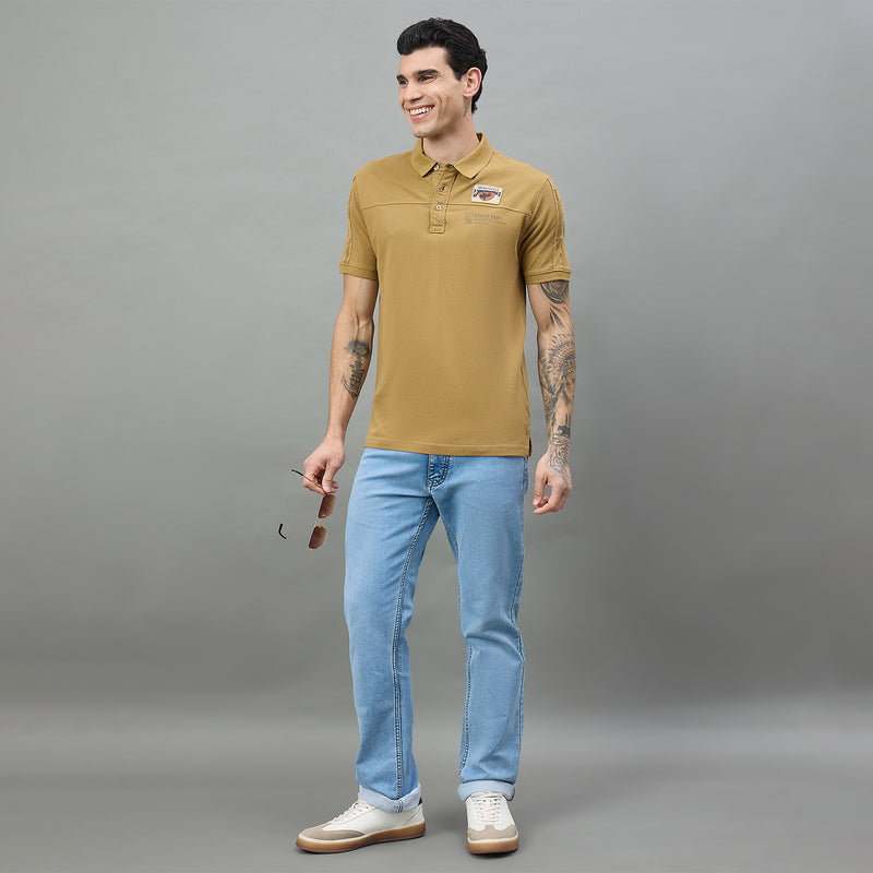 Duke Urban Men Half Sleeve Printed Slim fit Polo T-Shirt (LF7679)