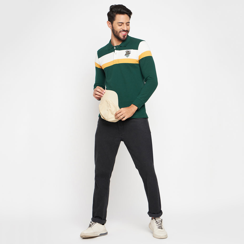 Duke Stardust Men Polo Neck Full Sleeve Cotton T-shirt (LF3974)
