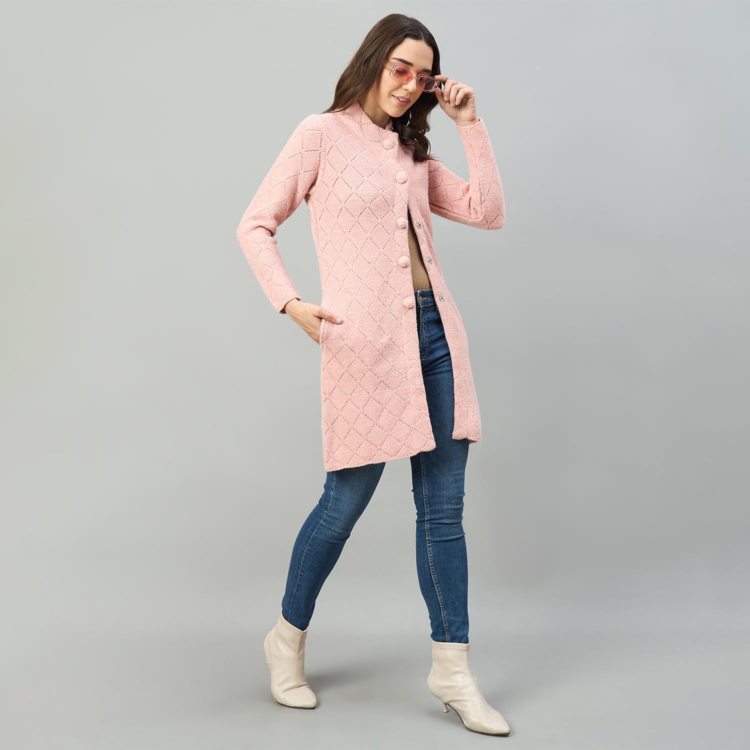 Duke Urban Women Collared Full Sleeve Regular Sweater (SDS1462)