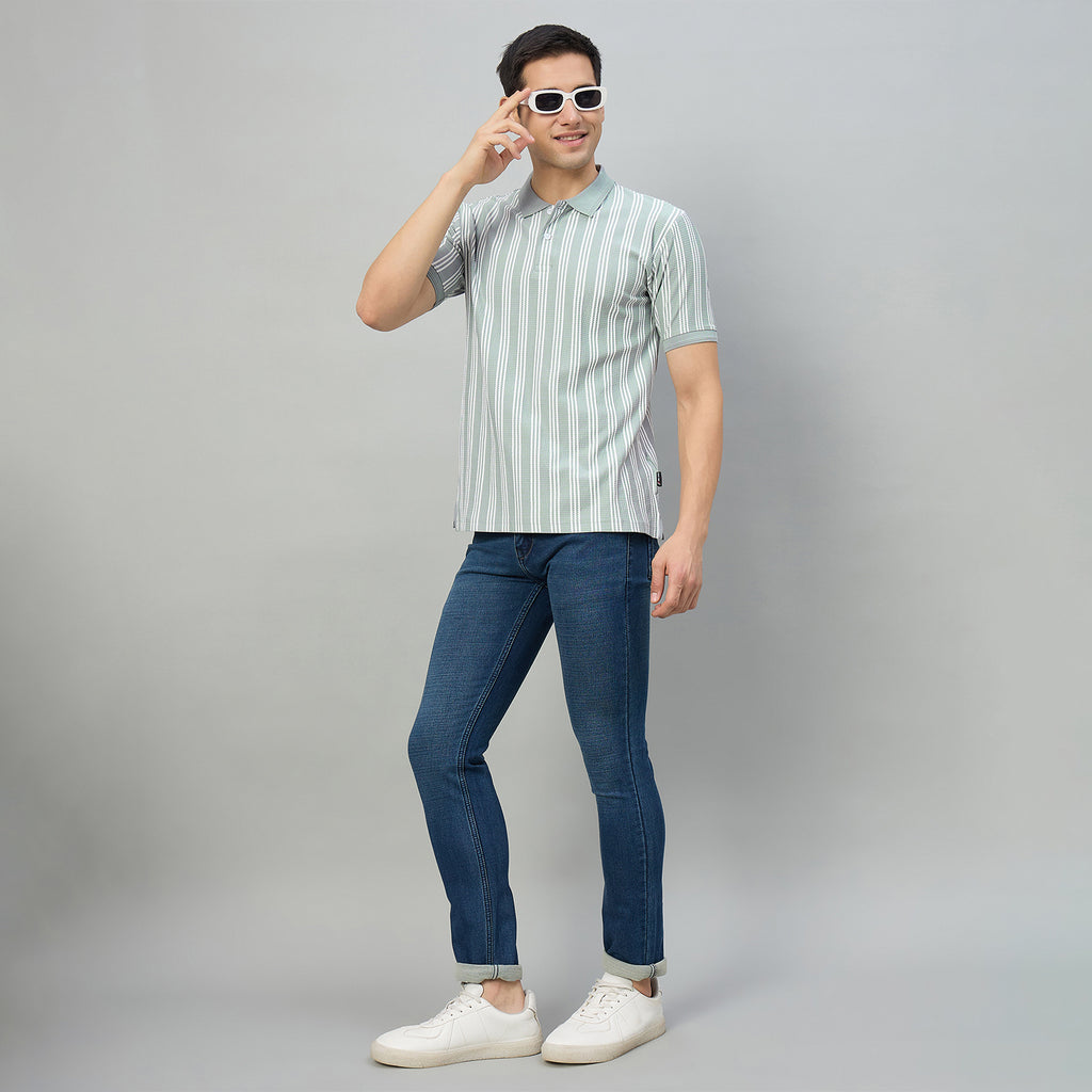 Duke Men Half Sleeve Cotton Regualr Fit Casual T-shirt (LF7918)