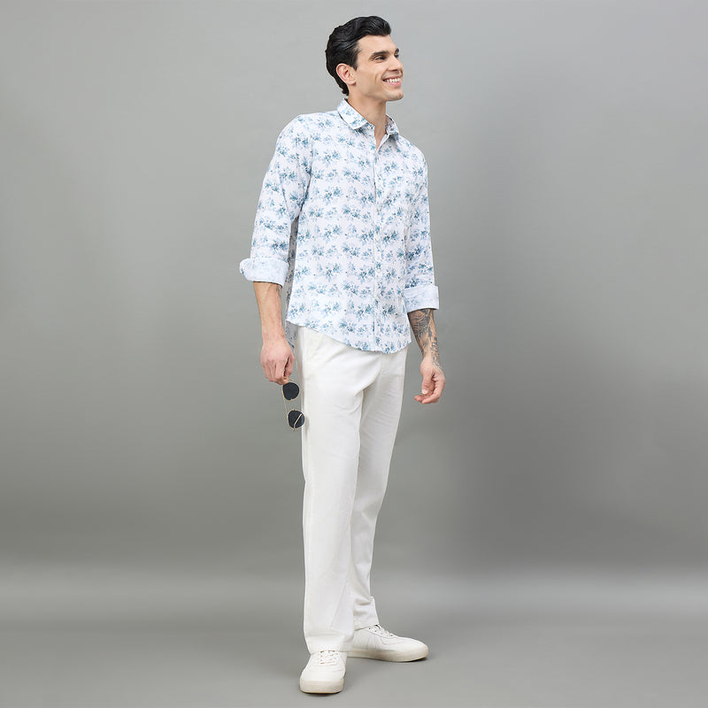 Duke Urban Men Floral Print Full Sleeve Slim Shirt (SDO7PRAI)