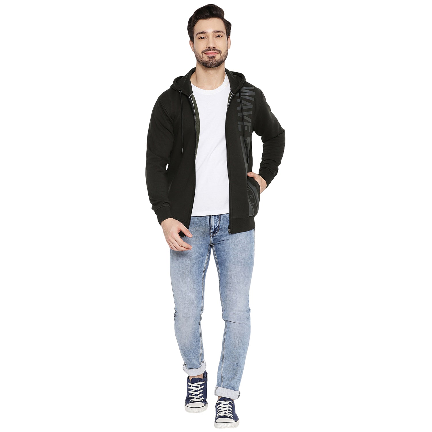 Duke Urban Men Hooded Zipper Sweatshirt (LF6133S)