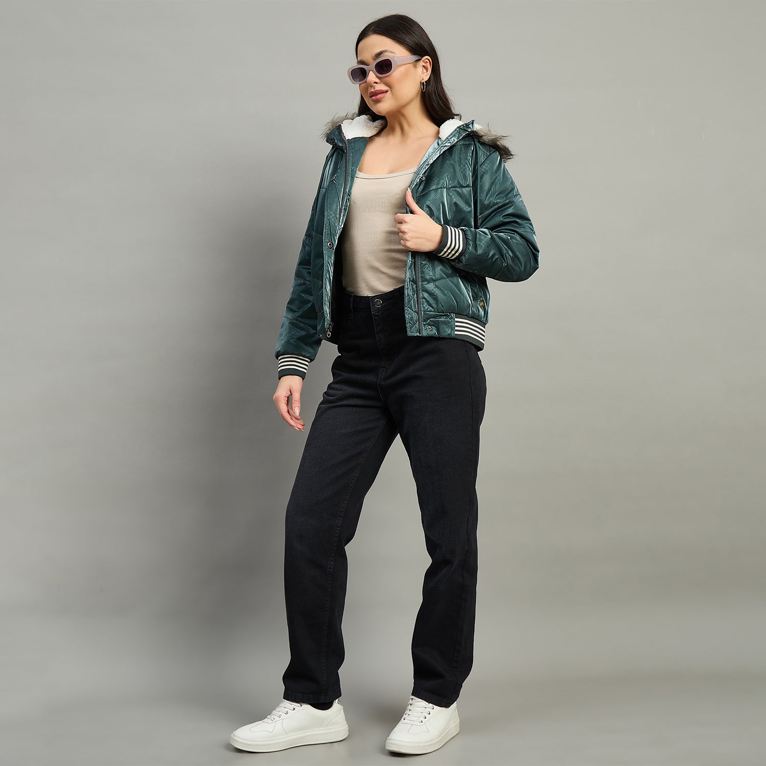 Duke Urban Women Full Sleeve Hooded Jacket (SDZ4089N)