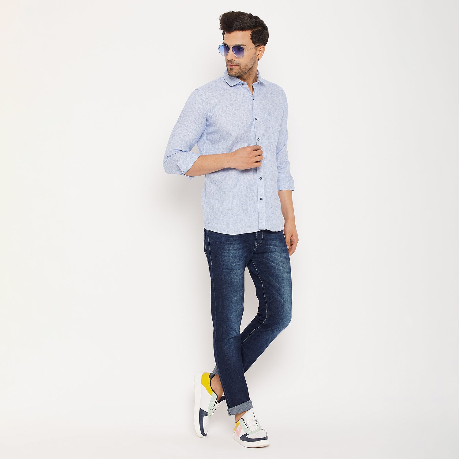 Duke Men Stardust Cotton Full Sleeve Shirt (SDO8PCDL)