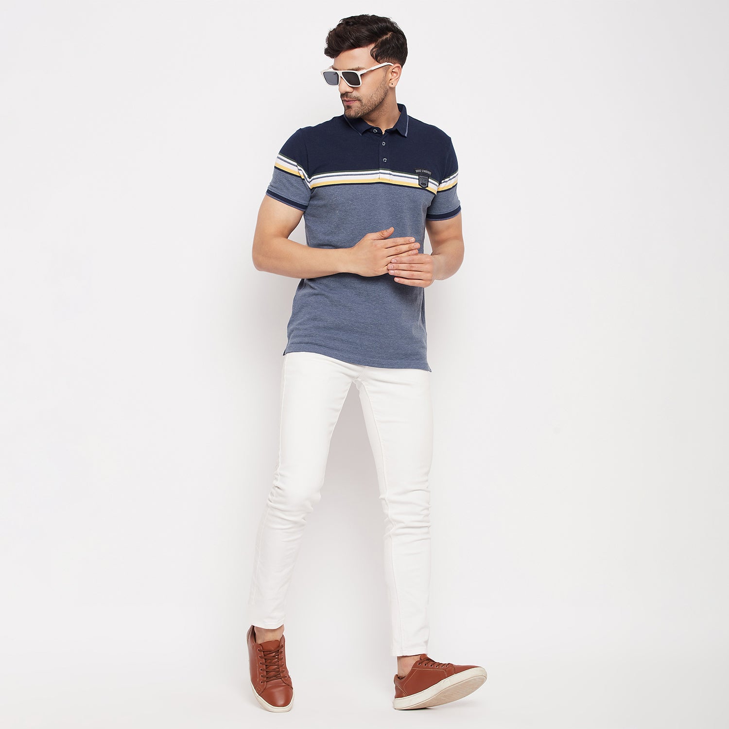 Duke Stardust Men Polo Neck Half Sleeve Cotton T-shirt (LF7020)