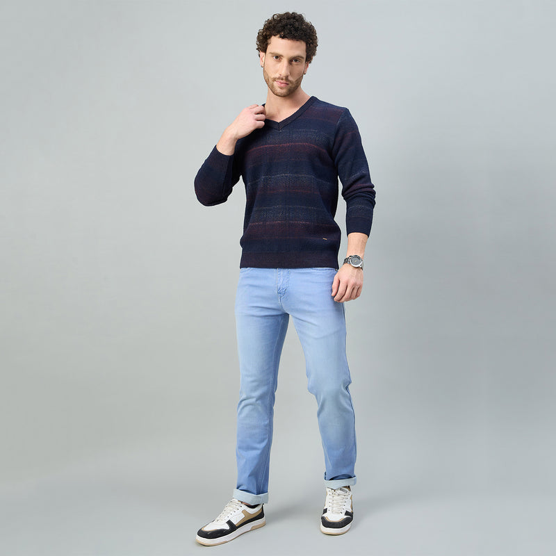 Duke Men V Neck Regular Sweater (SDS2246)