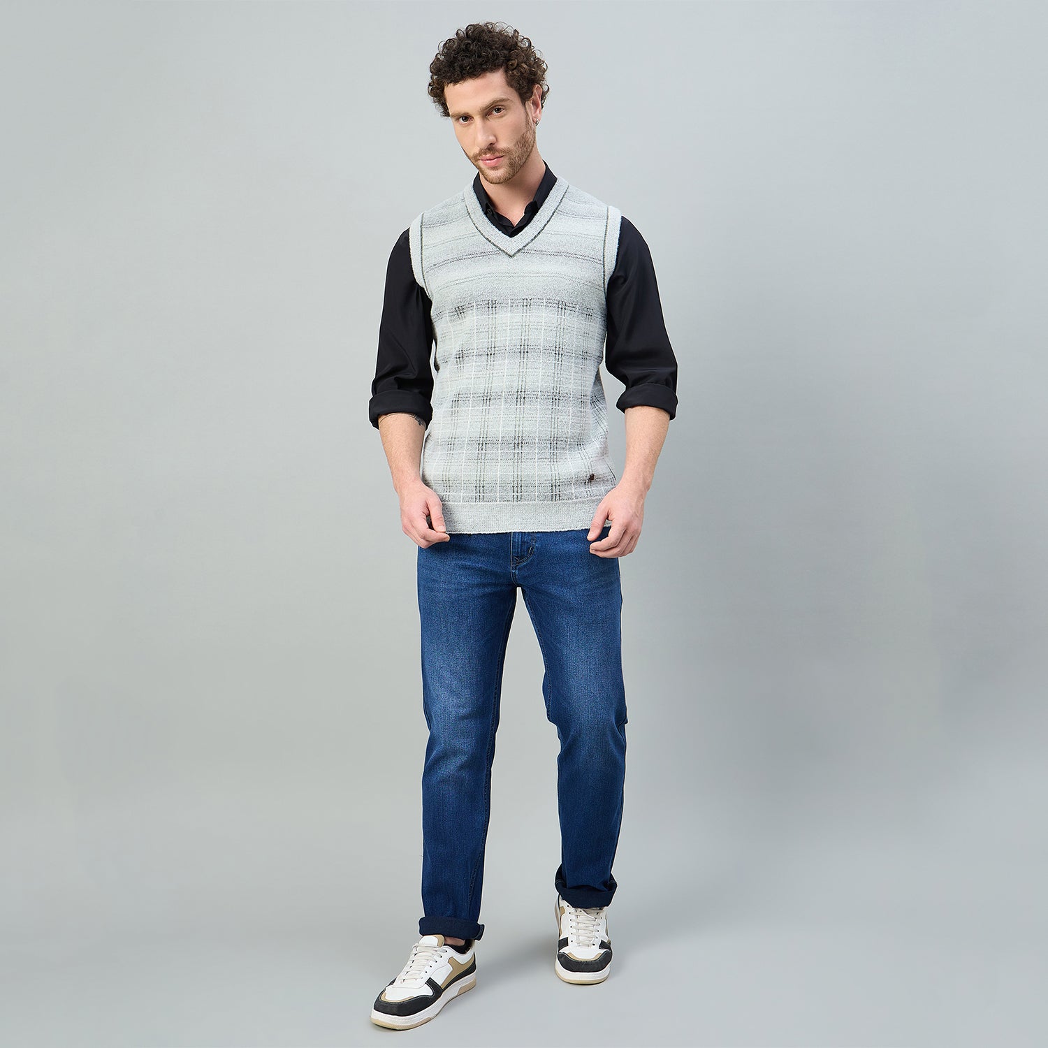 Duke Urban Men V Neck Sleeveless Regular Sweater (SDS2255)