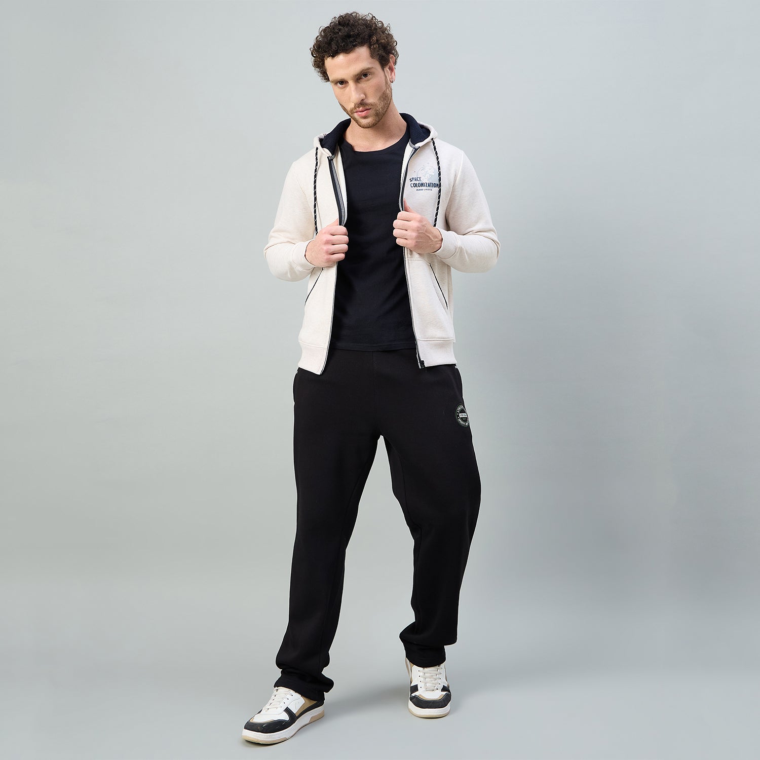 Duke Urban Men Hooded Smart fit Full Zip Sweatshirt (LF6357)