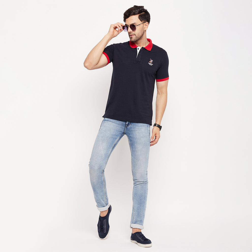 Duke Stardust Men Half Sleeve Polo Neck Cotton T-shirt (1152)