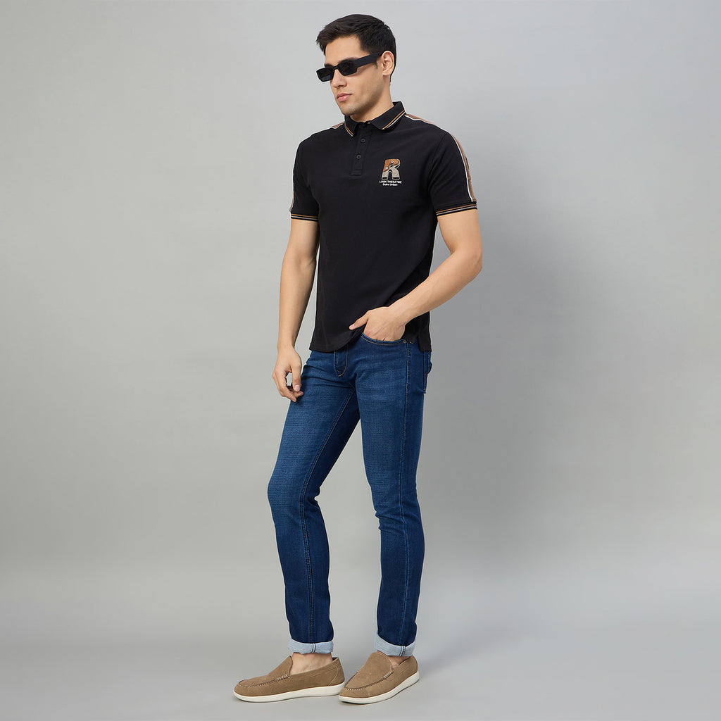 Duke Men Half Sleeve Cotton Regular Fit Casual T-shirt (LF7967)