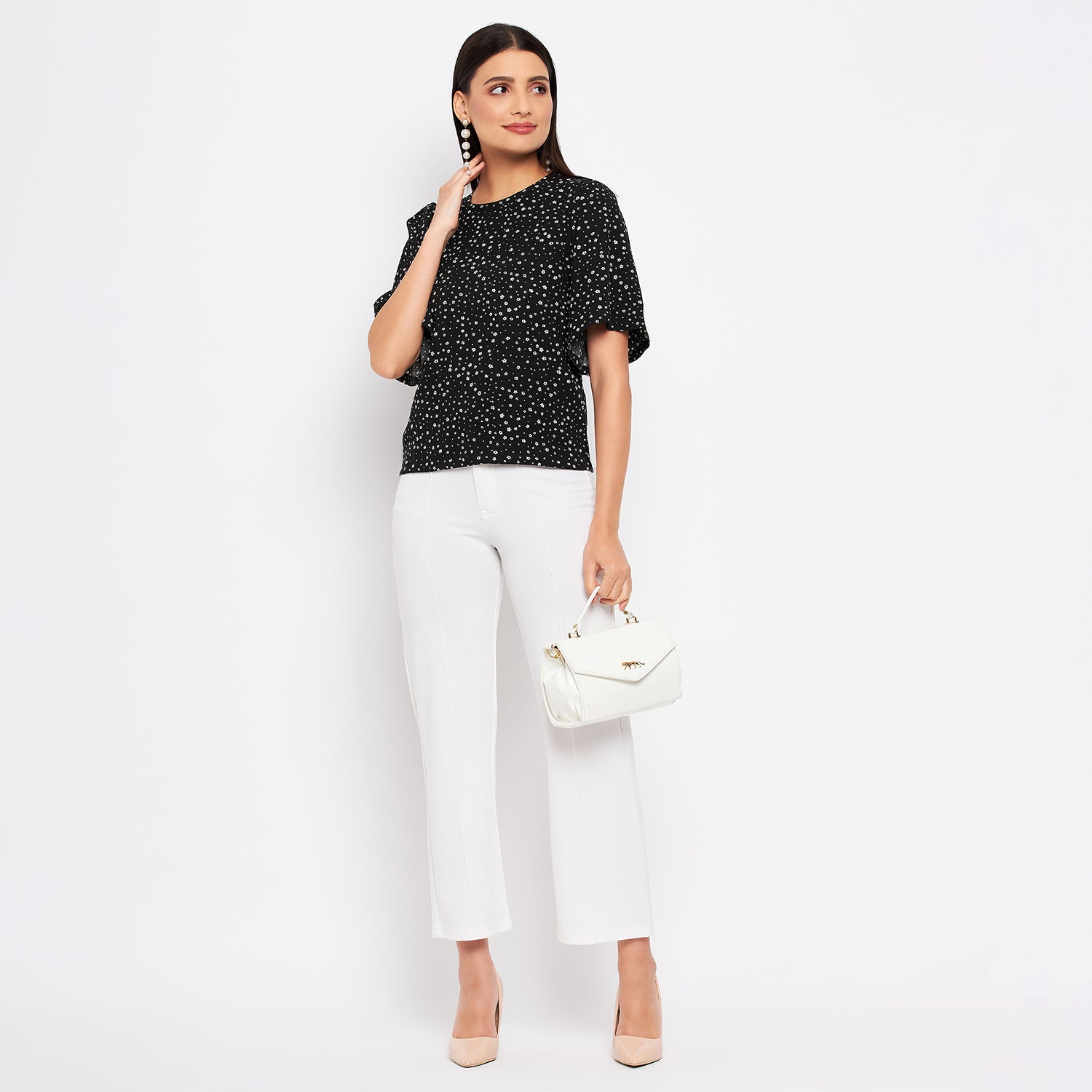 Duke Stardust Women Round Neck Half Sleeve Printed Top (SDX3268)