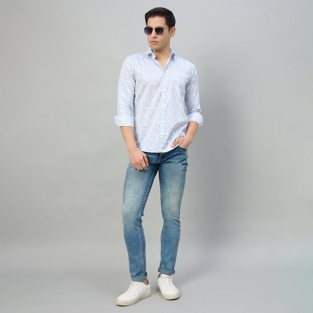 Duke Men Slim Fit Full Sleeve Short Style Cotton Shirt (SDO8PRBN)