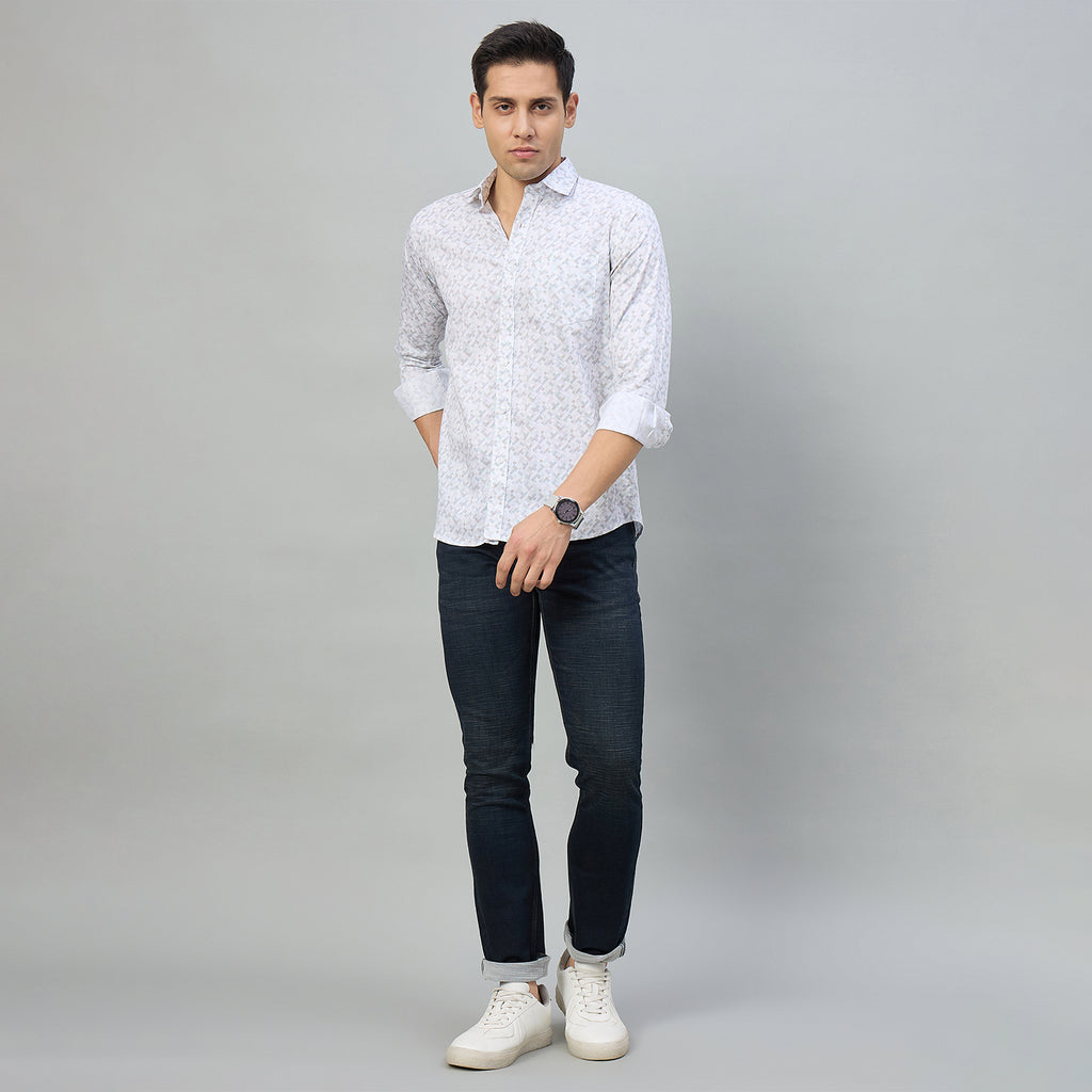 Duke Men Slim Fit Full Sleeve Short Style Cotton Shirt (SDO8PRBN)