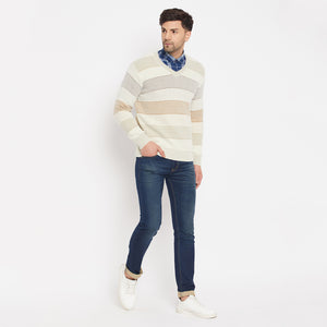 Duke Stardust Men Full Sleeve V-Neck Sweater (SDS2128)