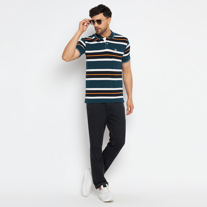 Duke Stardust Men Polo Neck Half Sleeve Cotton T-shirt (LF7046)