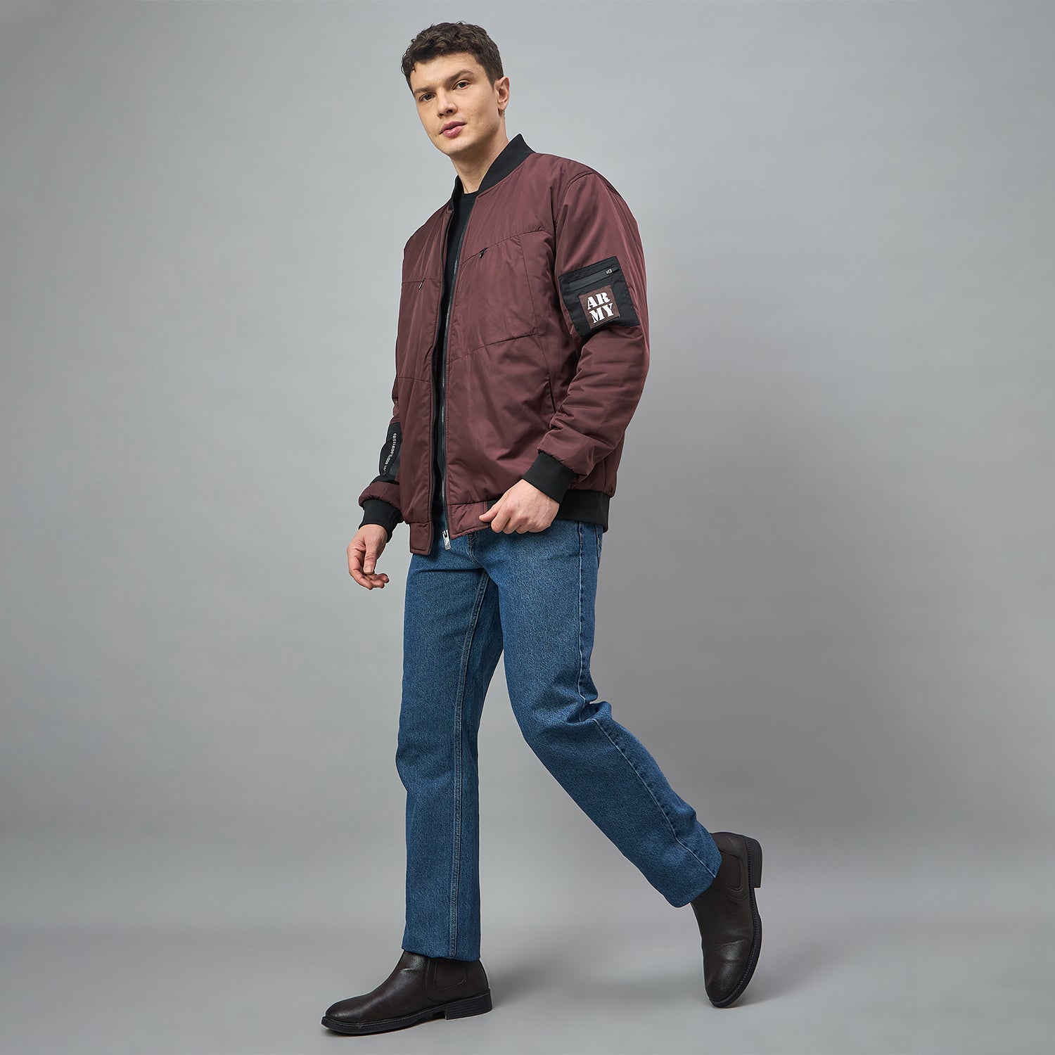 Duke Urban Men Full Sleeve Slim fit Bomber Jacket (SDZ3046N)