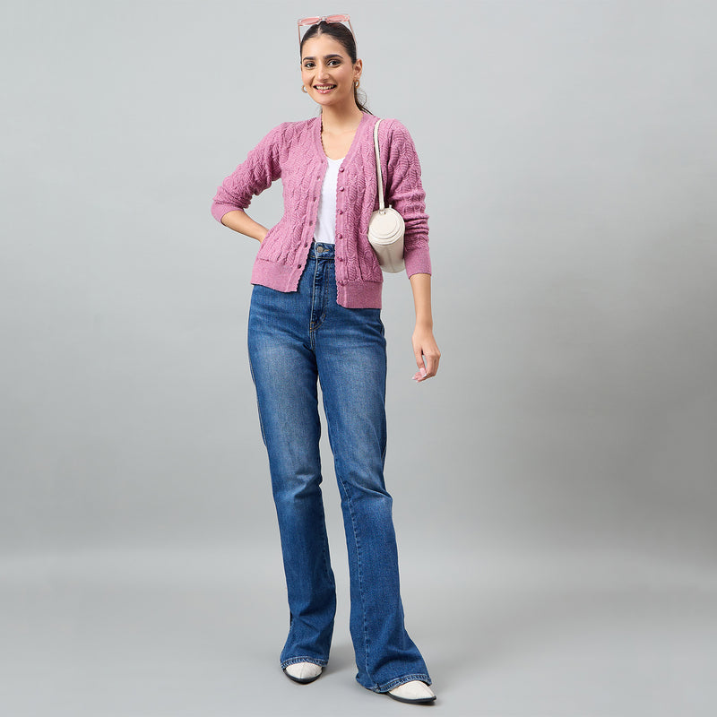 Duke Urban Women Full Sleeve Front Open Regular Cardigan (SDS1291)