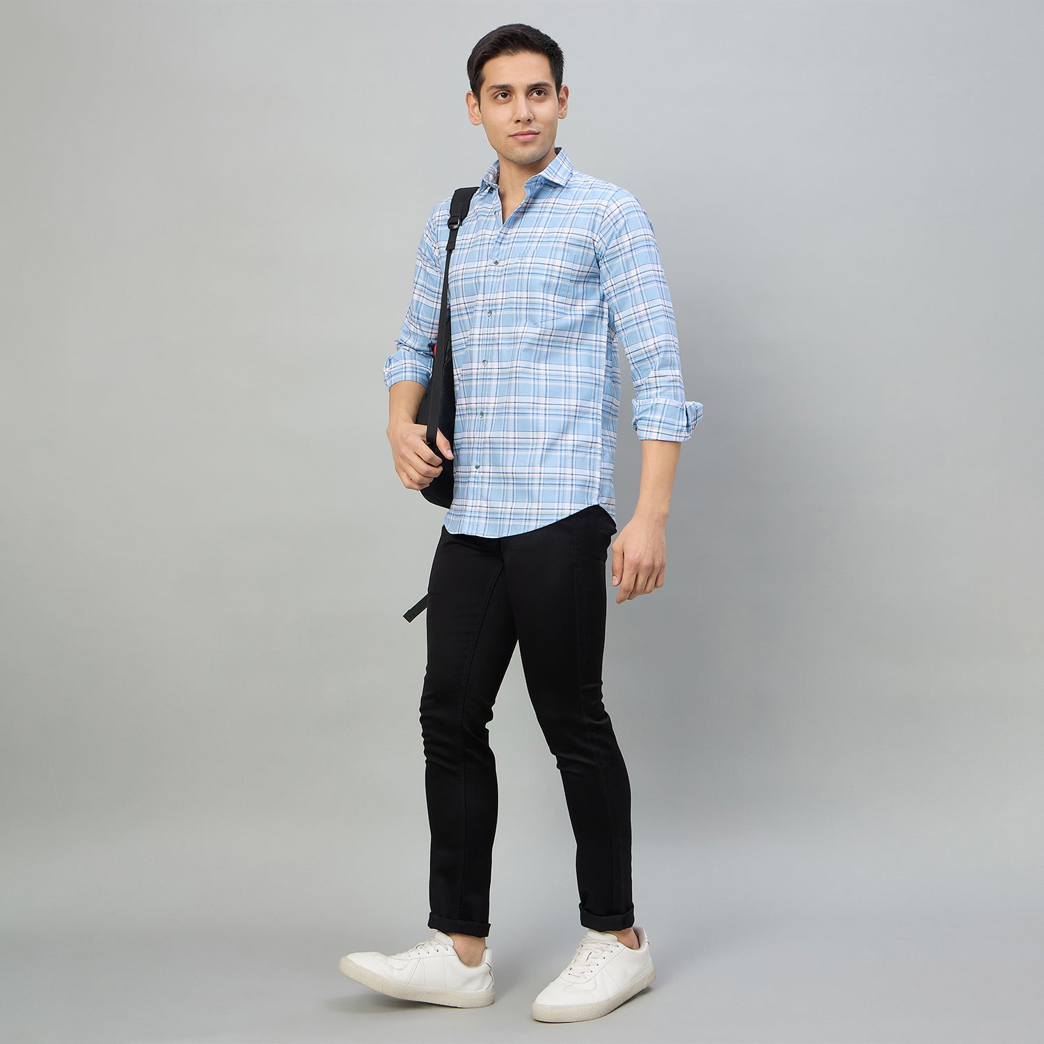 Duke Men Slim Fit Full Sleeve Oxford Cotton Shirt (SDO5CKCY)