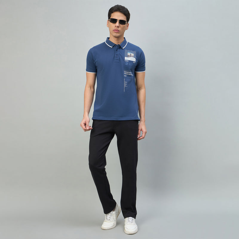 Duke Urban Men Printed Half Sleeve Polo Tshirt (LF7509)