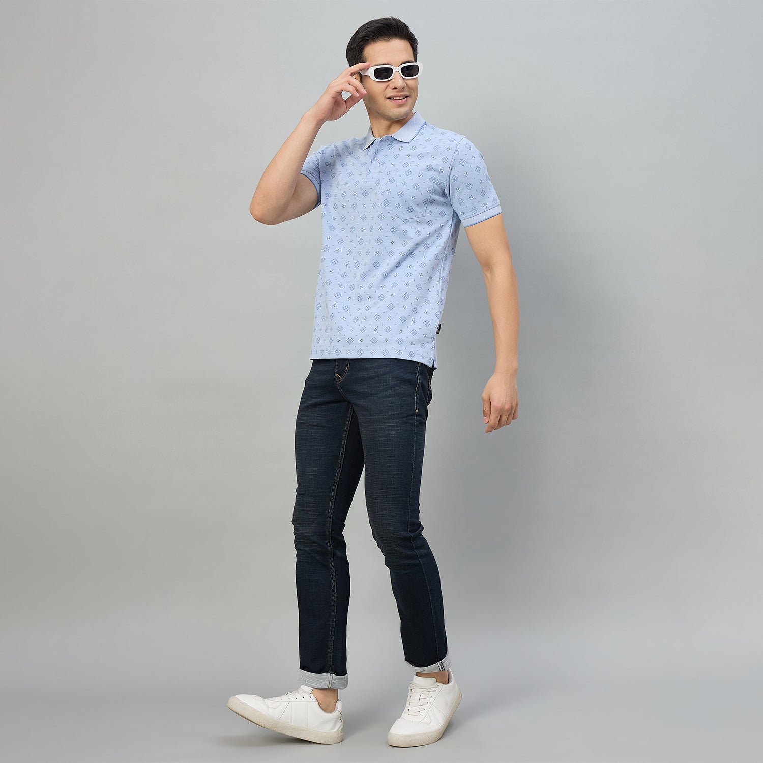 Duke Men Half Sleeve Cotton Regualr Fit Casual T-shirt (LF7995)