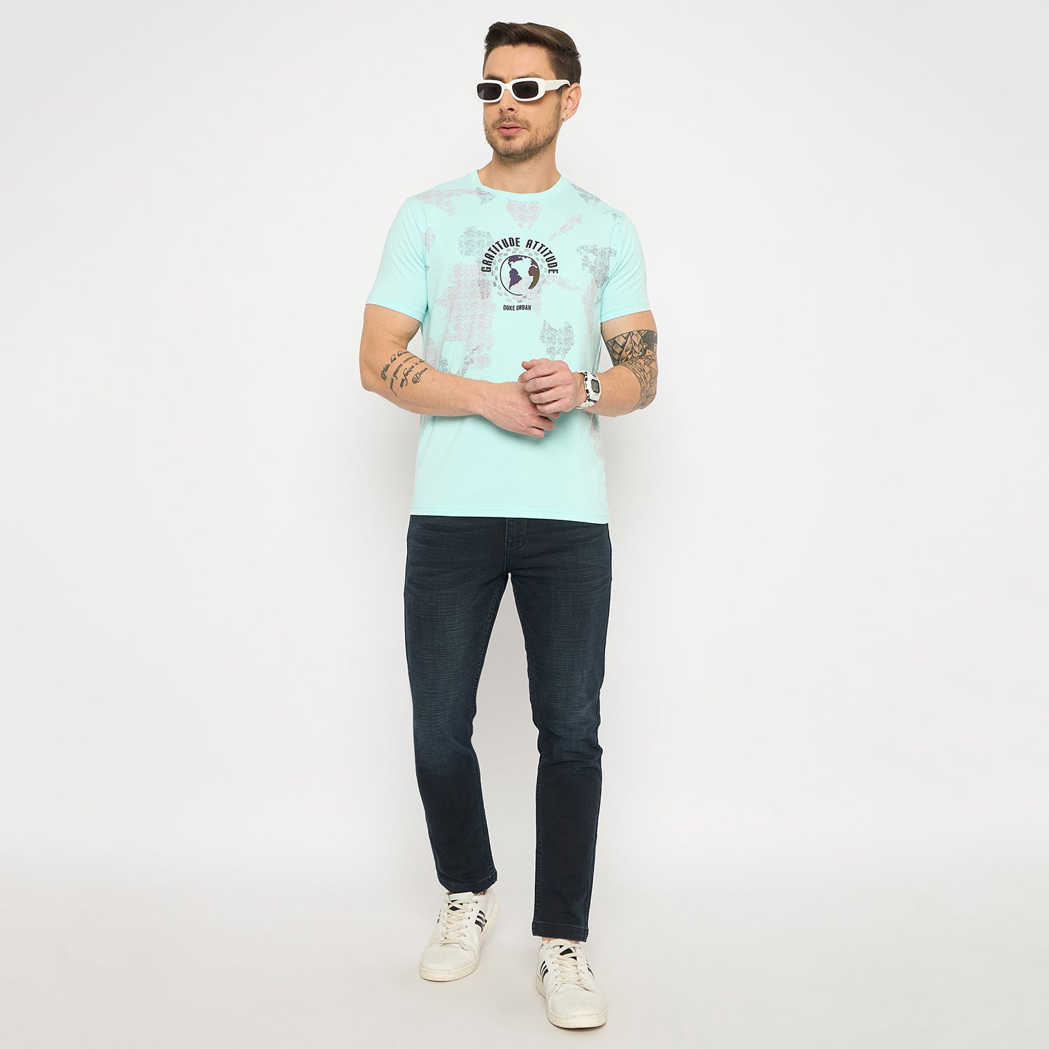 Duke Urban Men Half Sleeve Cotton Tshirt (LF7435)
